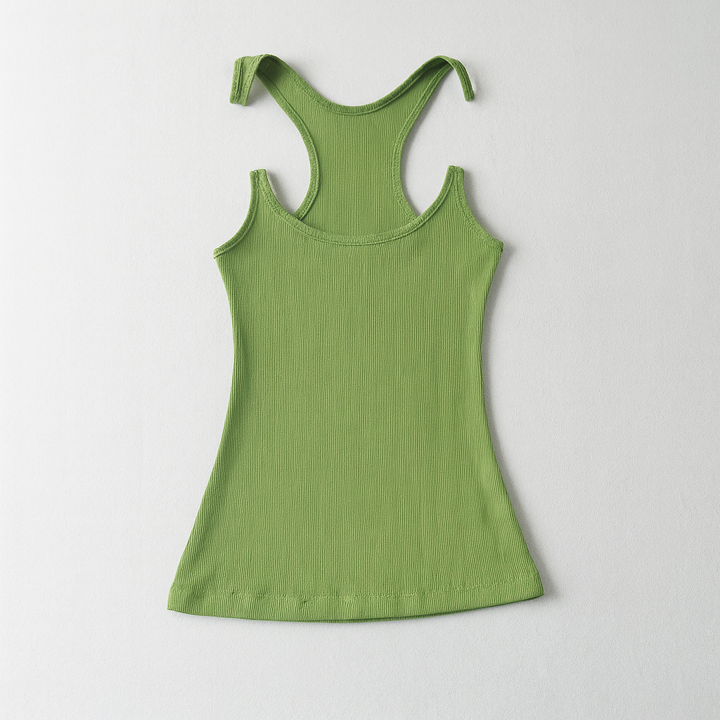 Havenholt Ribbed Slim Fit Vest Top with Invisible Straps