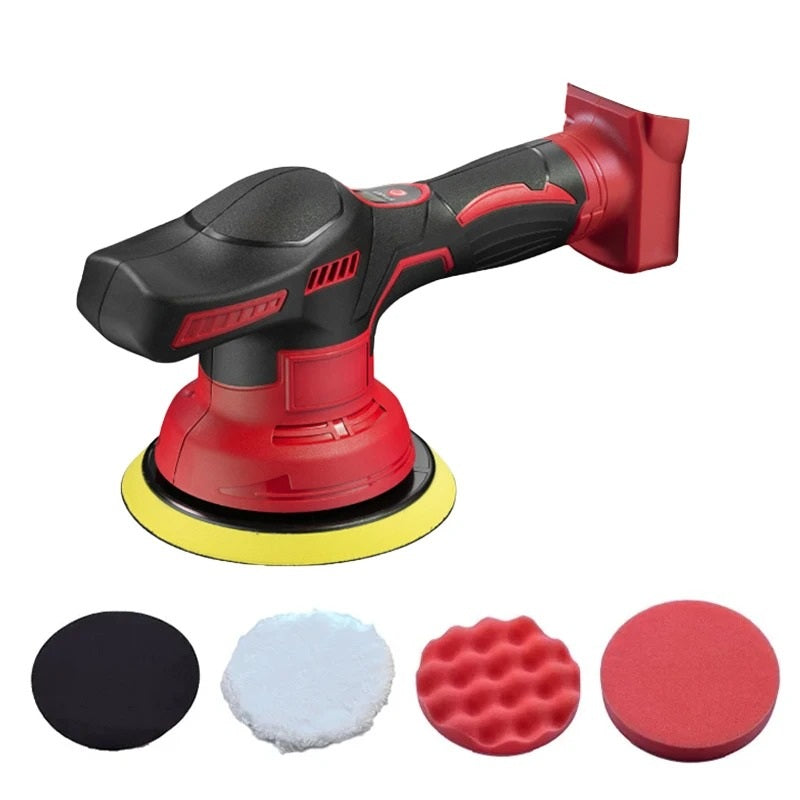 Cordless Orbital Buffer Polisher with Variable Speed and Multiple Foam Pads