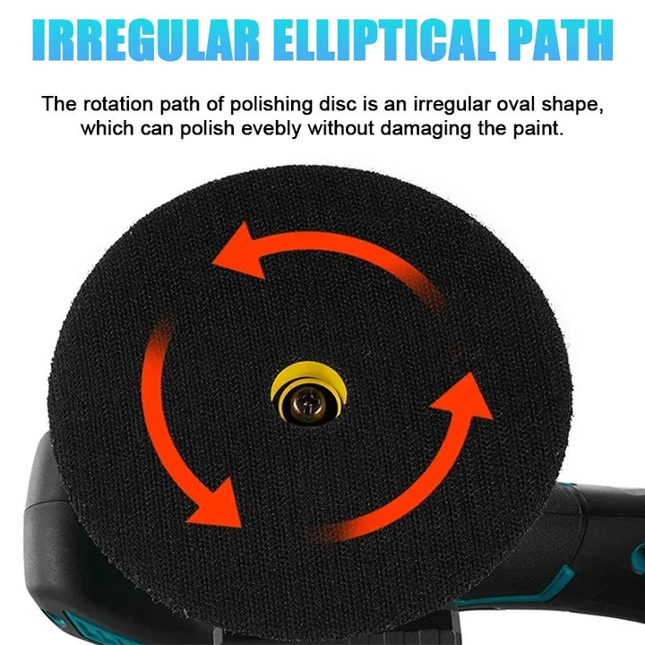 Cordless Orbital Buffer Polisher with Variable Speed and Multiple Foam Pads