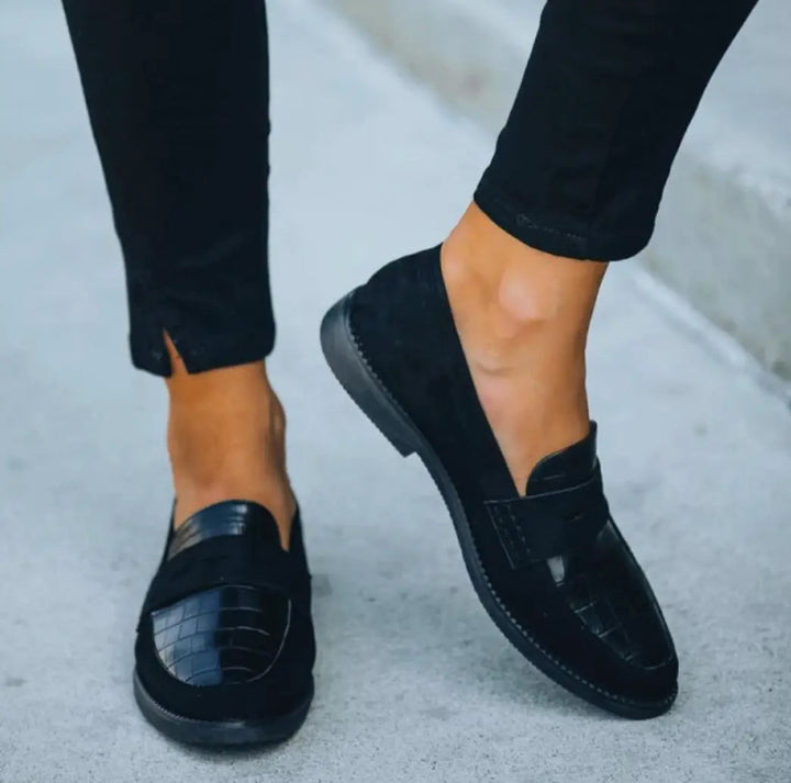 Havenholt Croc-Embossed Loafers with Cushioned Insole