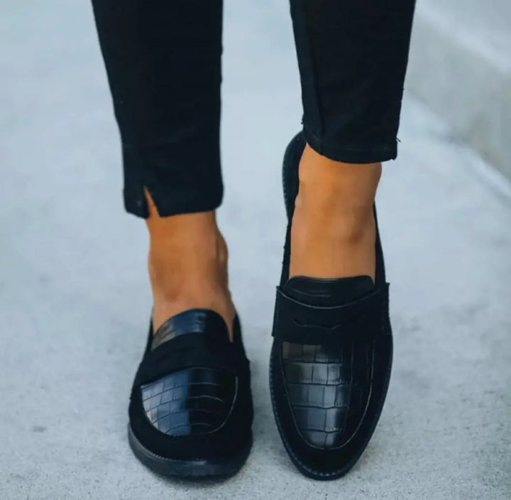 Havenholt Croc-Embossed Loafers with Cushioned Insole