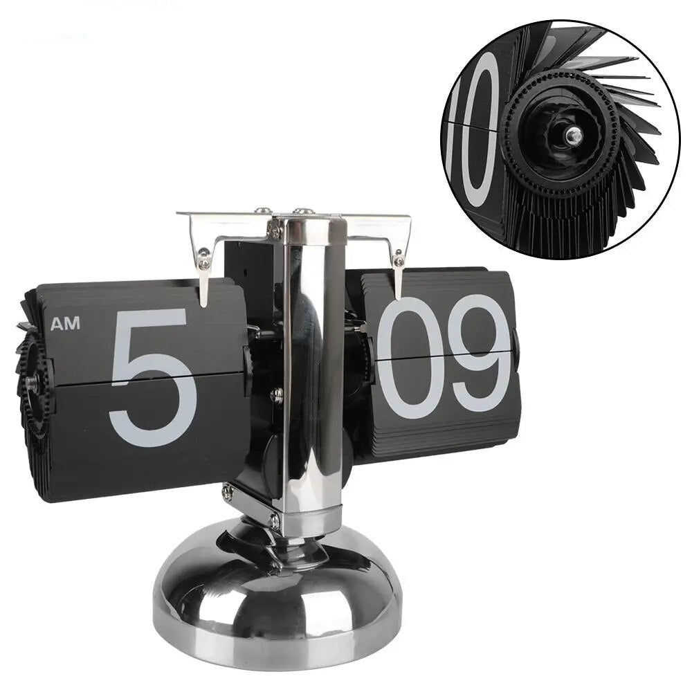 Havenholt Retro Flip Desk Clock with Silent Quartz Movement