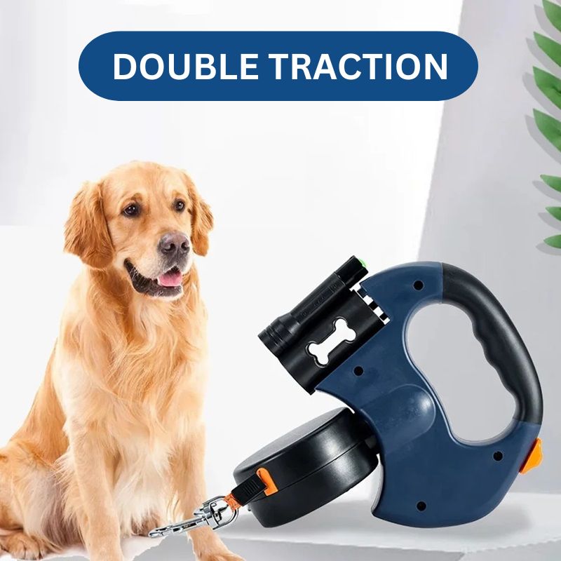 Havenholt 10ft Dual Retractable Dog Lead with Torch