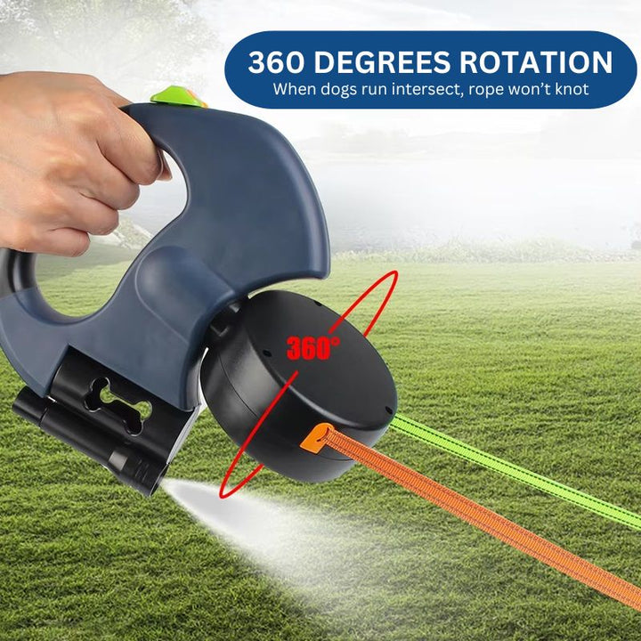 Havenholt 10ft Dual Retractable Dog Lead with Torch