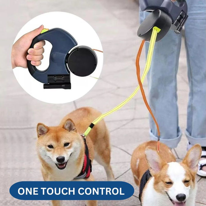 Havenholt 10ft Dual Retractable Dog Lead with Torch