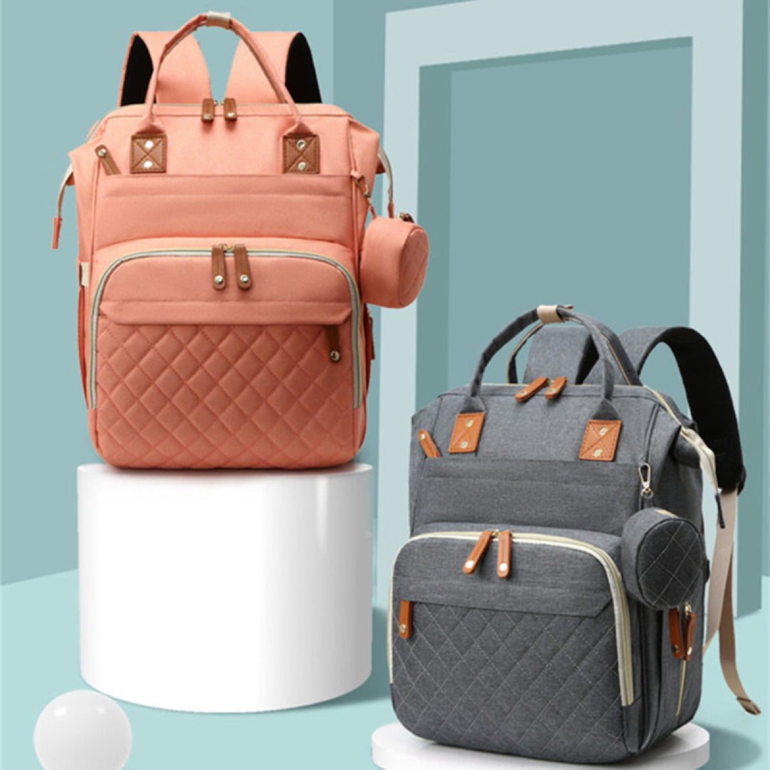 Diaper Backpack with Multi-Pocket Storage and Adjustable Shoulder Straps