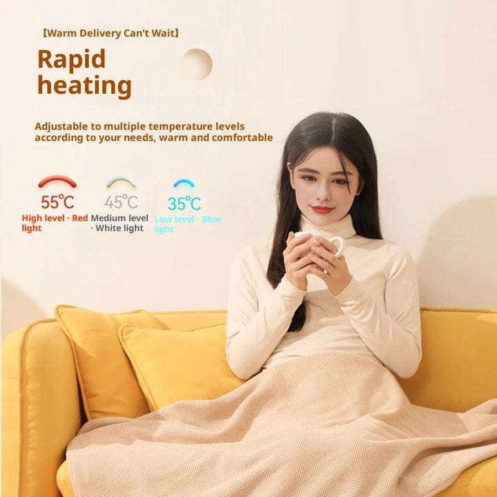 Electric Heated Throw Blanket Cordless and Portable