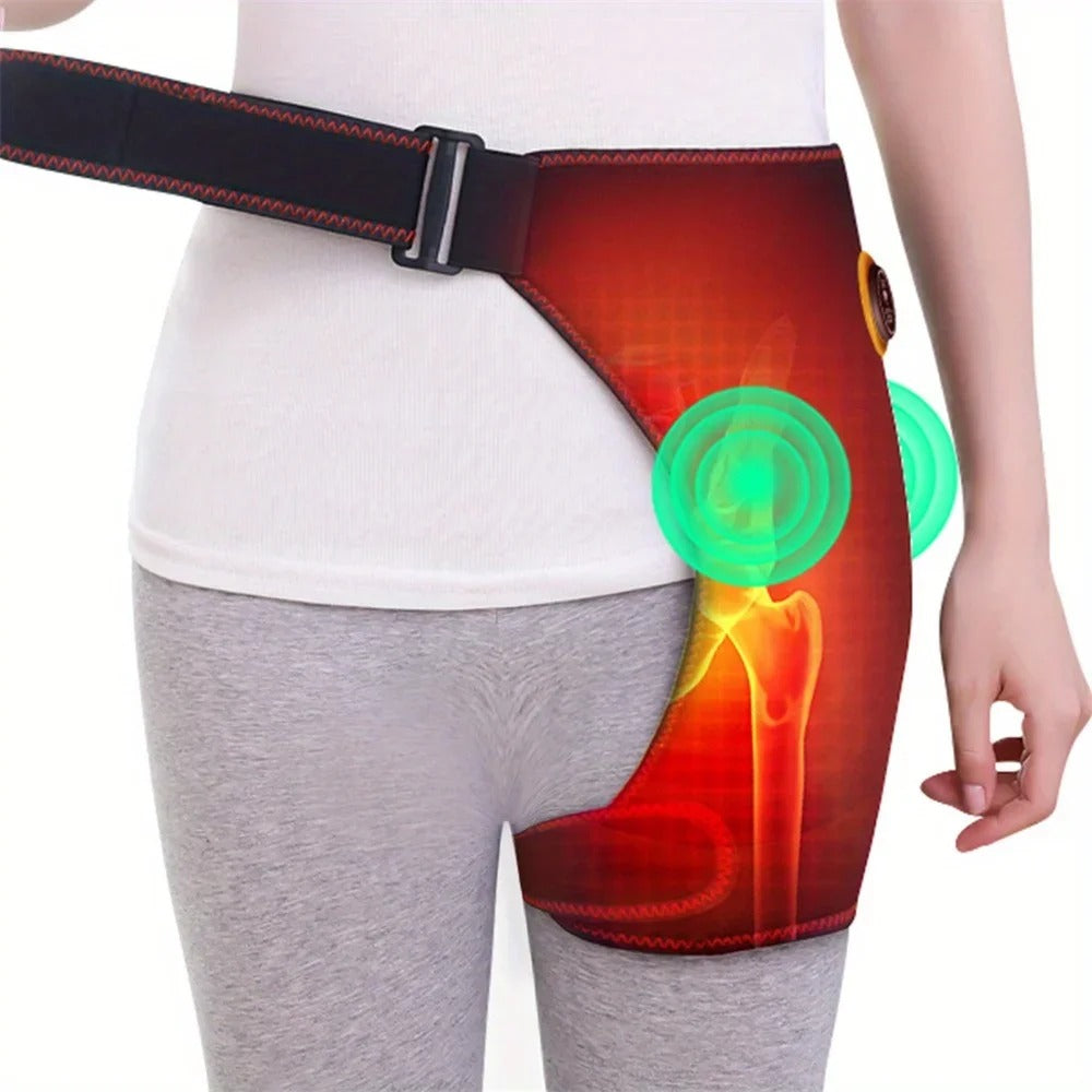 Electric Hip and Lower Back Heating Wrap with Graphene Elements – Adjustable Heat Settings, Vibration Modes, Auto Shutoff, 18.5 Inch Coverage