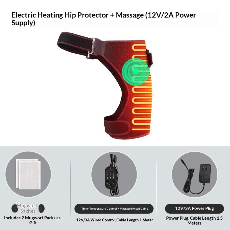 Electric Hip and Lower Back Heating Wrap with Graphene Elements – Adjustable Heat Settings, Vibration Modes, Auto Shutoff, 18.5 Inch Coverage