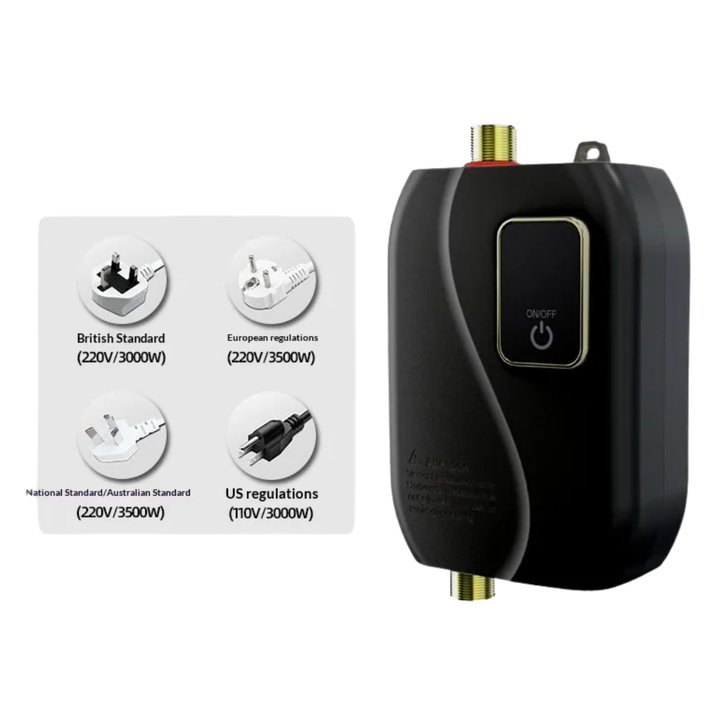 Electric Instant Water Heater with Digital Display and Wall Mount