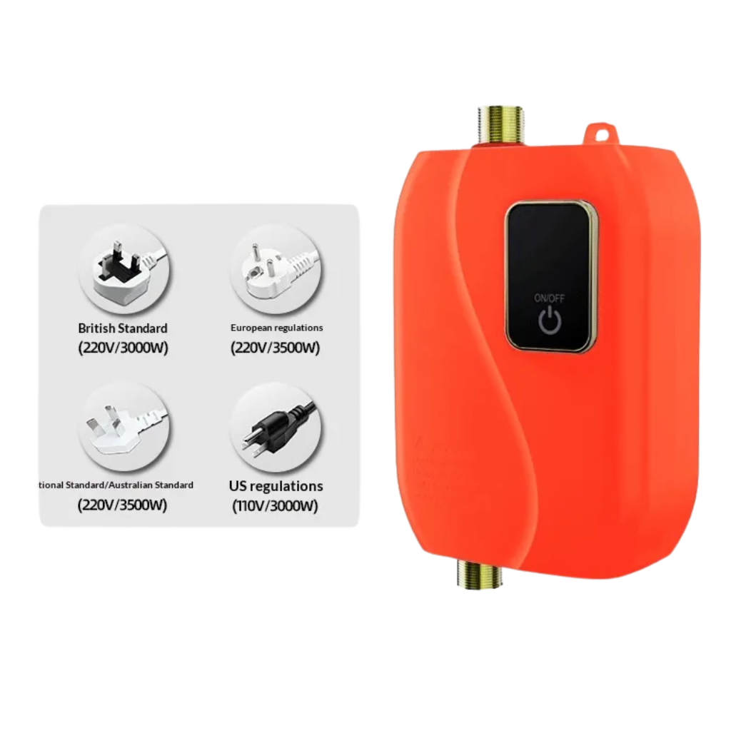 Electric Instant Water Heater with Digital Display and Wall Mount