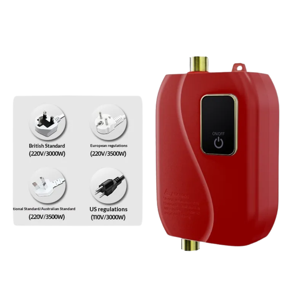 Electric Instant Water Heater with Digital Display and Wall Mount