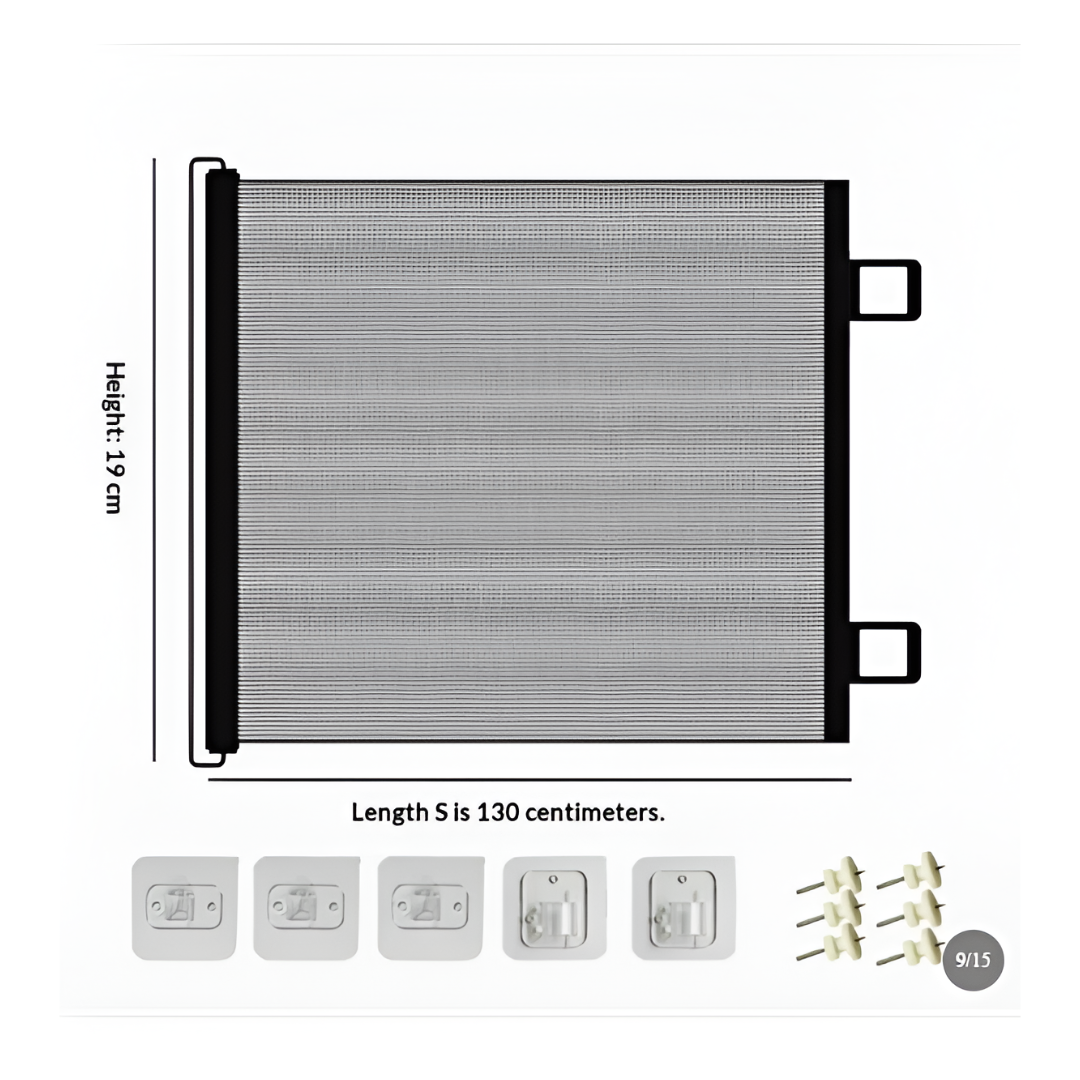 Expandable Window Screen with Fibreglass Mesh and Felt Seal, 2-Pack