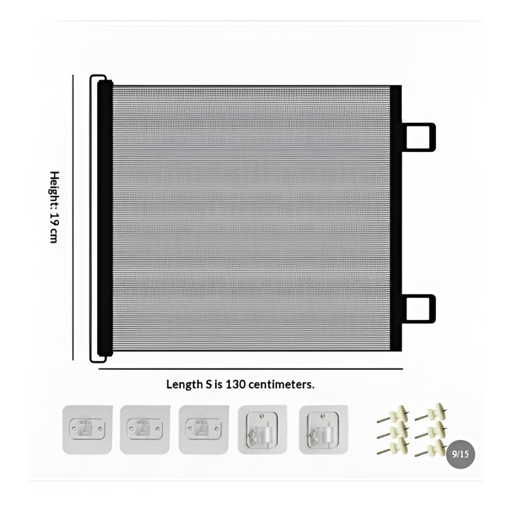 Expandable Window Screen with Fibreglass Mesh and Felt Seal, 2-Pack