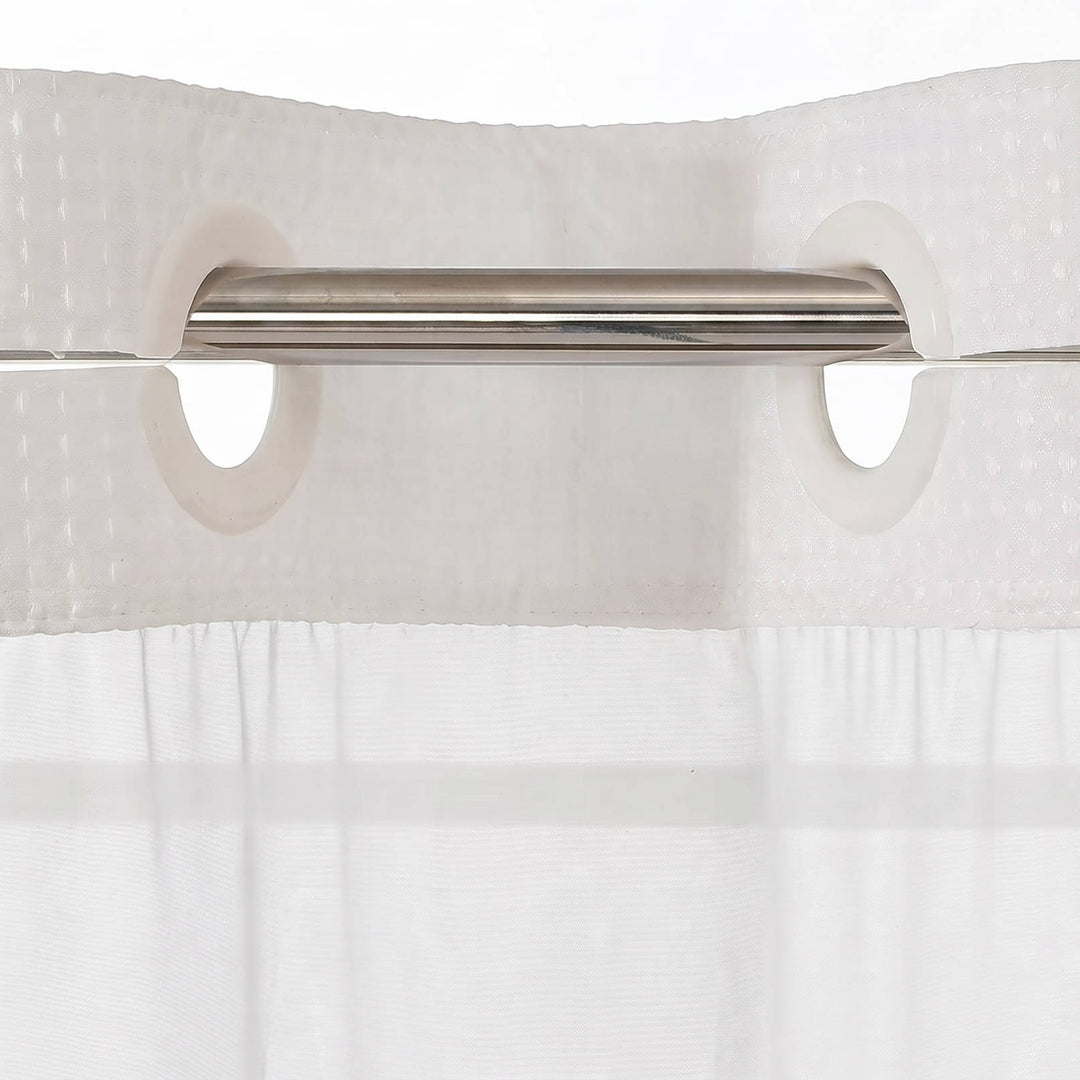 Havenholt No-Hook Shower Curtain with Snap-In Fabric Liner