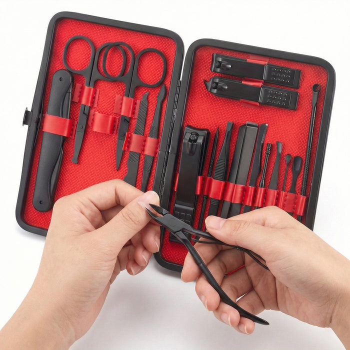 Havenholt 24-Piece Stainless Steel Manicure Set with Wallet