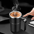 Heated Travel Self Mixing Coffee Mug Waterproof 13 fl oz and USB Rechargeable