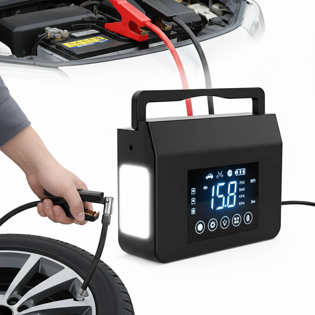 Havenholt Car Jump Starter with Tyre Inflator and Digital Screen