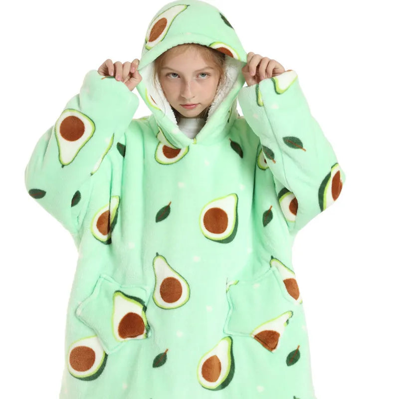 Giant Wearable Blanket Hoodie Oversized and Warm