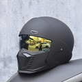 Retro Motorcycle Helmet with Adjustable Ventilation and Anti-Fog Visor