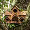 Handcrafted Wooden Birdhouse  Tree Birdhouse with 6 Holes
