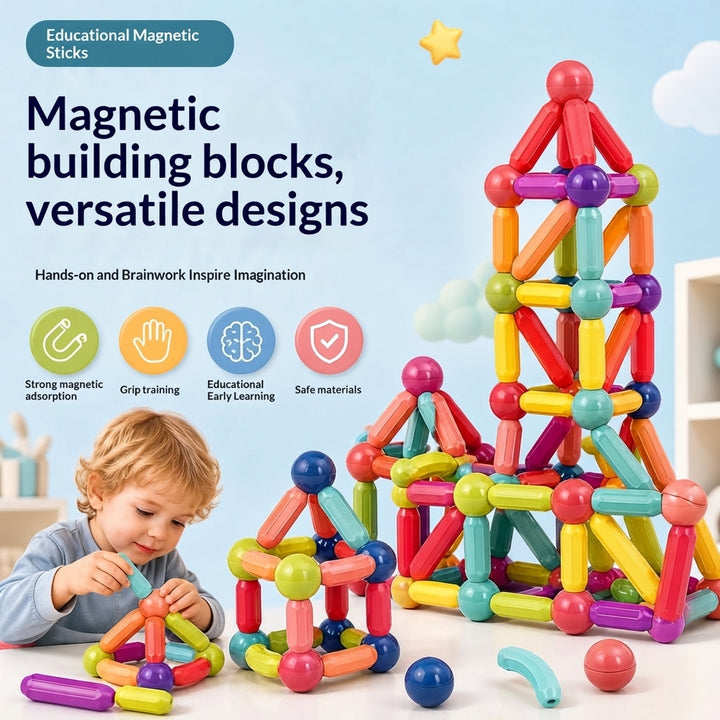 Havenholt Building Set with Magnetic Sticks and Balls