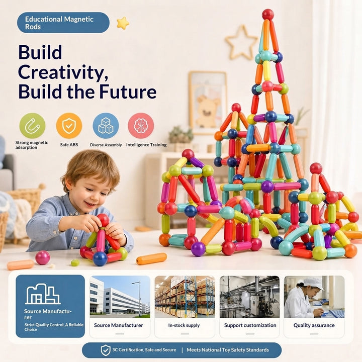 Havenholt Building Set with Magnetic Sticks and Balls