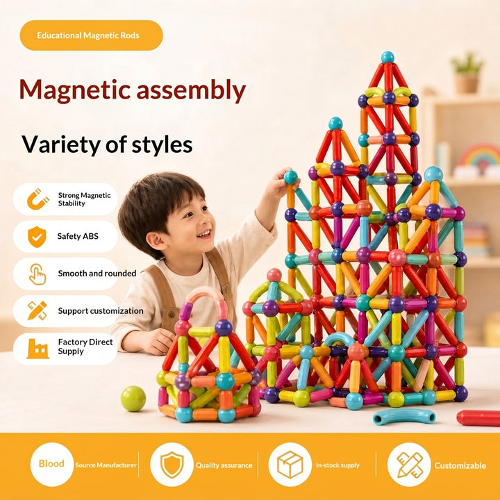 Havenholt Building Set with Magnetic Sticks and Balls