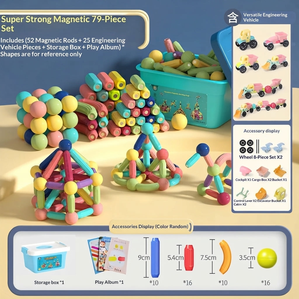 Havenholt Building Set with Magnetic Sticks and Balls