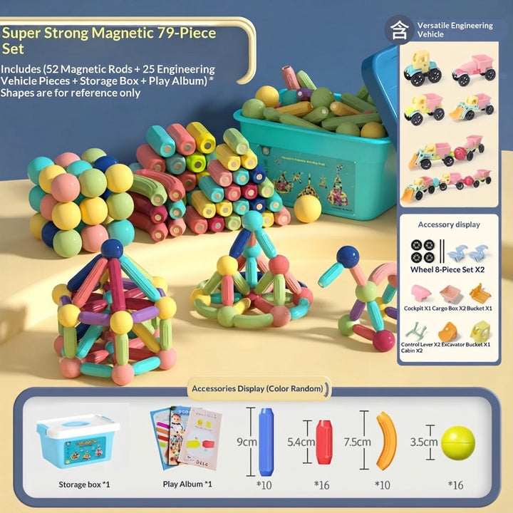 Havenholt Building Set with Magnetic Sticks and Balls