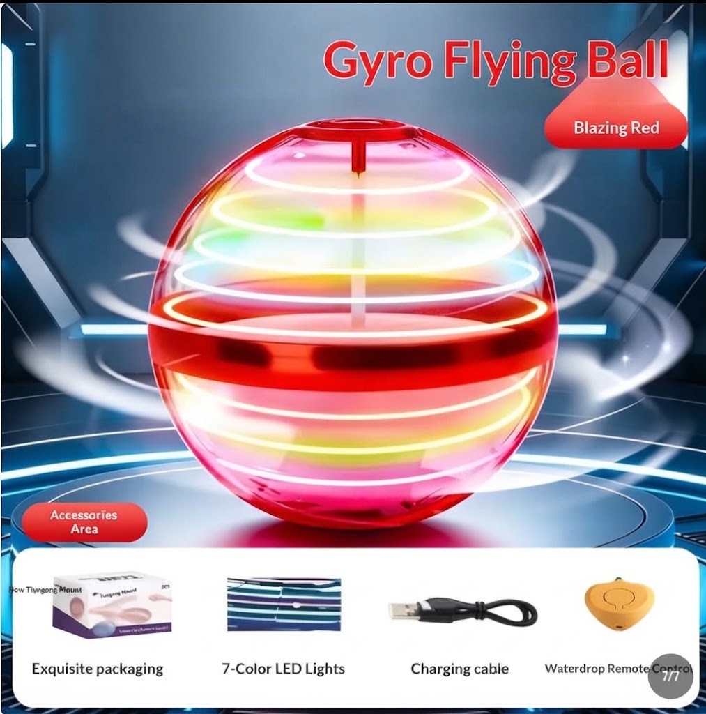 Havenholt Flying Spinner Ball with LED and 360° Hand Control