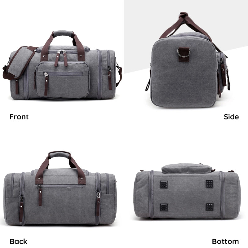 Havenholt Expandable Canvas Holdall with Laptop Pocket