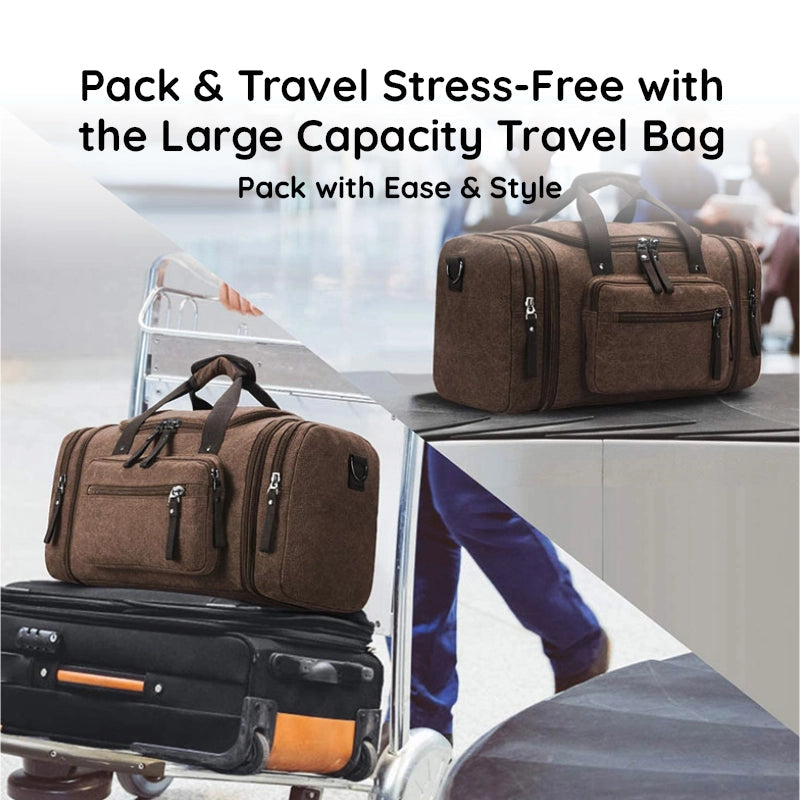 Havenholt Expandable Canvas Holdall with Laptop Pocket
