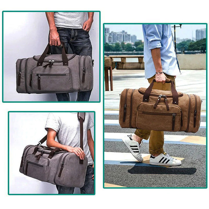 Havenholt Expandable Canvas Holdall with Laptop Pocket