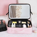Havenholt Makeup Organiser Case with Adjustable LED Mirror