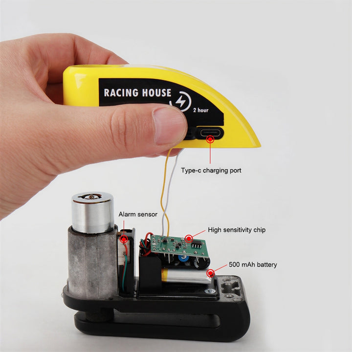 Havenholt Motorcycle Disc Brake Lock with Motion Alarm