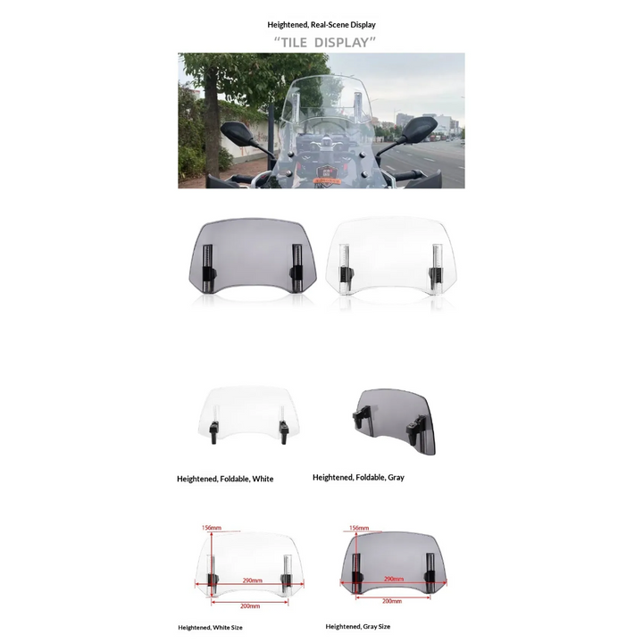 Motorcycle Windshield Extension