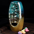 Ceramic Incense Waterfall Burner with Backflow Smoke Effect