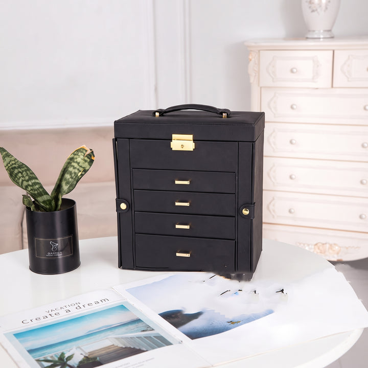 Multi-Level jewellery Organizer with Mirror and Locking Mechanism