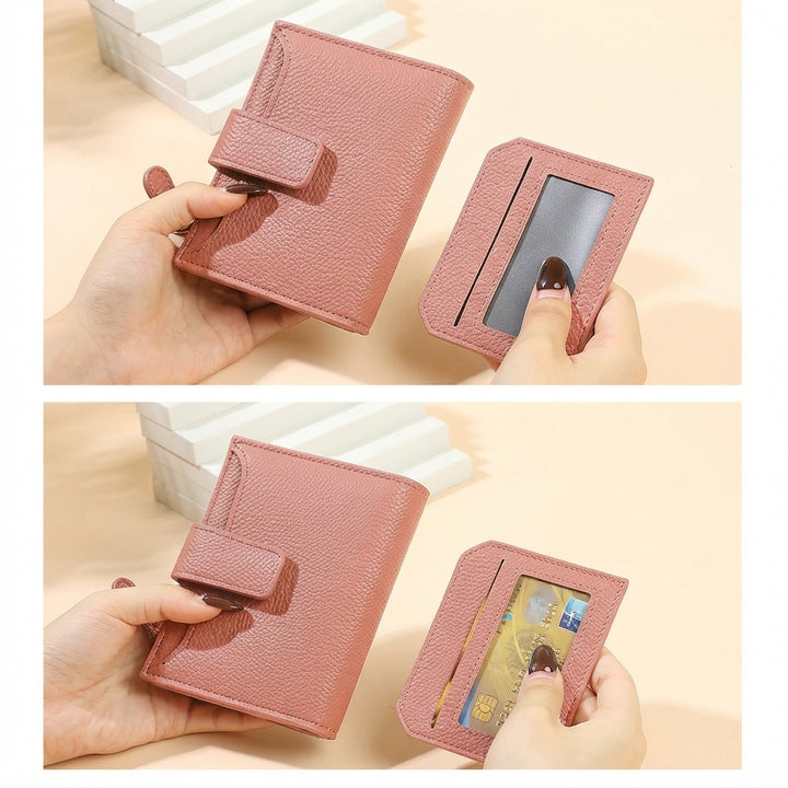 Multi-Pocket Wallet with RFID Blocking and Detachable ID Windows