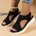 Cushioned Sport Sandals with Breathable Knit Upper and Ergonomic Arch Support, Slip-On