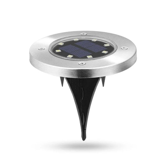 Solar Path Lights with Warm White LED and Rechargeable Battery, Stake or Surface Mount