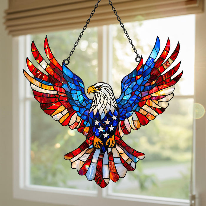 Havenholt Eagle Stained Glass Suncatcher with Chain