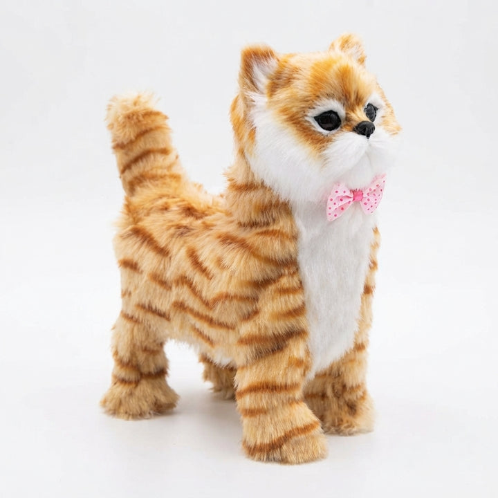 Realistic Interactive Tabby Robot Kitten, Walking and Meowing Robot Cat