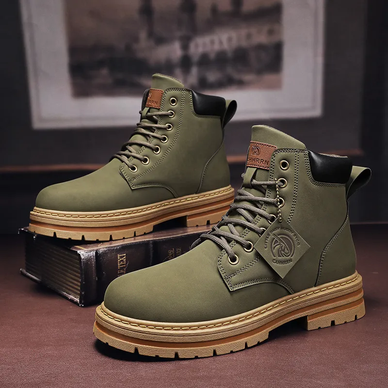 Reinforced All Terrain Footwear for Men with Thick Soles and Enhanced Protection
