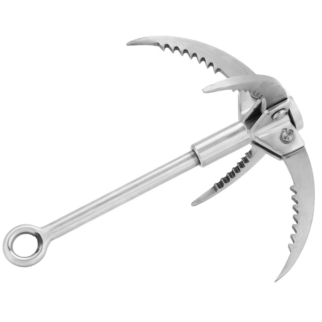 Havenholt Folding Grappling Hook with Four Curved Prongs
