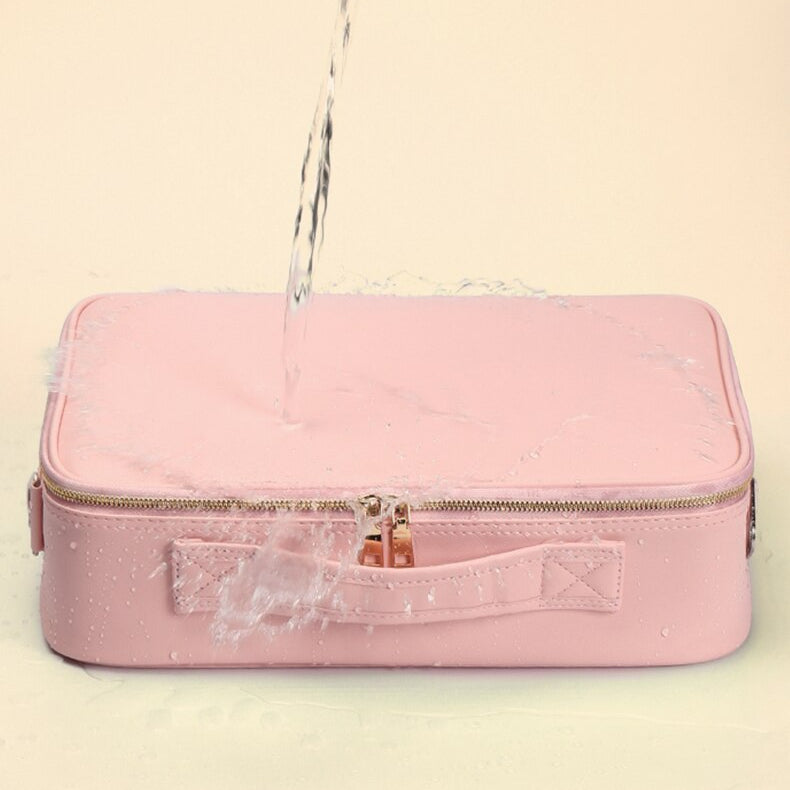 Havenholt Makeup Organiser Case with Adjustable LED Mirror