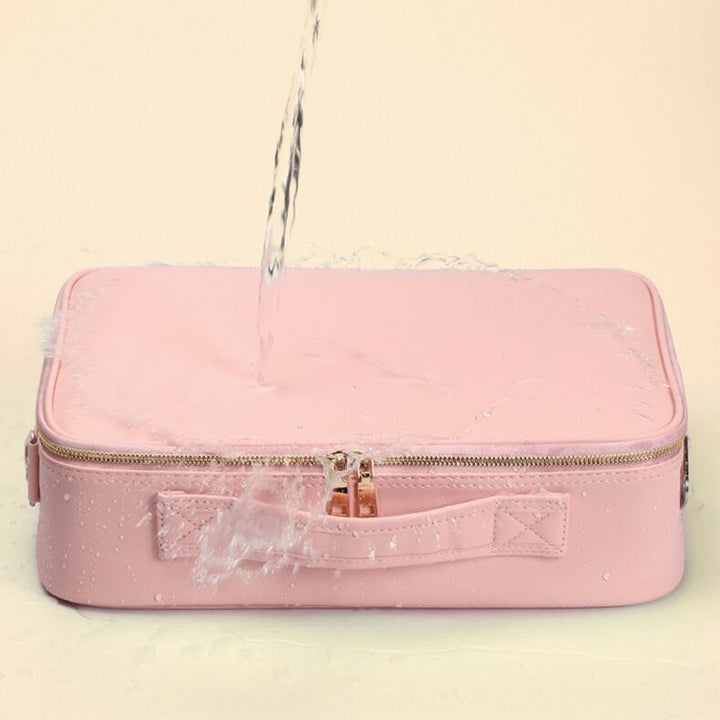 Havenholt Makeup Organiser Case with Adjustable LED Mirror