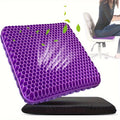 Gel Seat Cushion with Honeycomb Grid and Breathable Mesh Cover, Machine Washable
