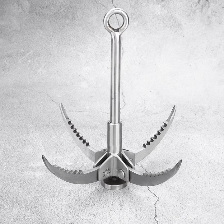 Havenholt Folding Grappling Hook with Four Curved Prongs